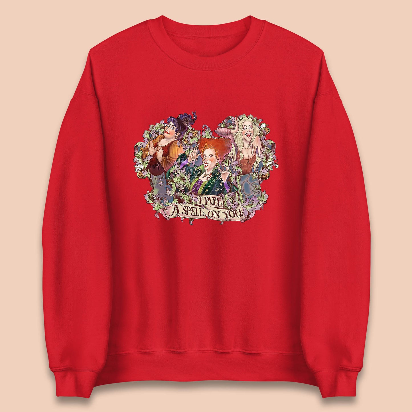I Putt A Spell On You Halloween Sanderson Sisters Hocus Pocus Vintage Witches Unisex Sweatshirt