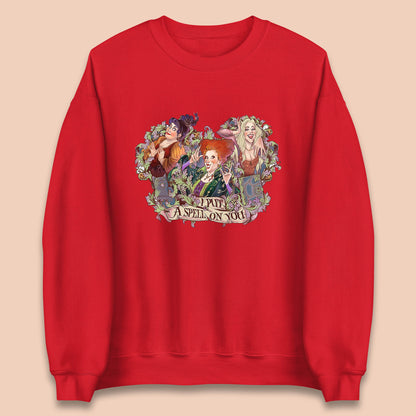 I Putt A Spell On You Halloween Sanderson Sisters Hocus Pocus Vintage Witches Unisex Sweatshirt