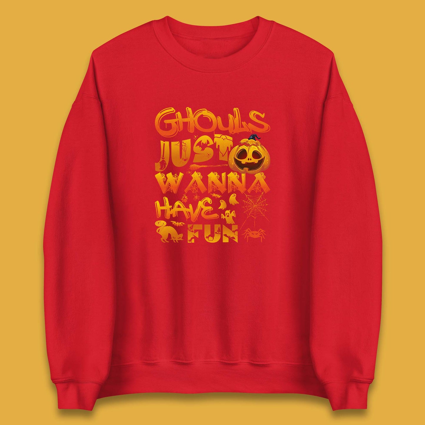 Ghouls Just Wanna Have Fun Halloween Disco Ghost Ghouls Night Out Spooky Season Unisex Sweatshirt