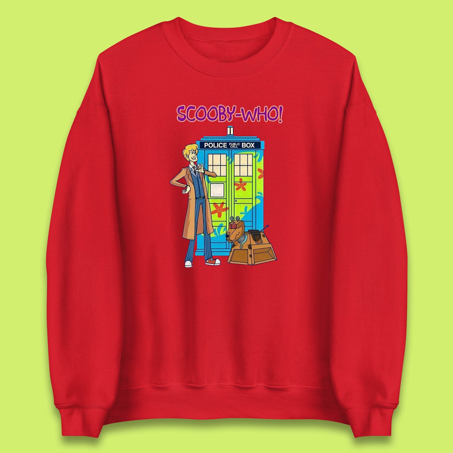 Scooby-Who Police Public Call Box  Scooby-Doo Doctor Who Tardis Police Box Unisex Sweatshirt