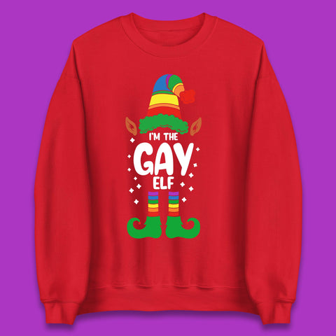 I'm The Gay Elf Christmas LGBTQ+ Rainbow Elf Xmas Gay Pride Unisex Sweatshirt