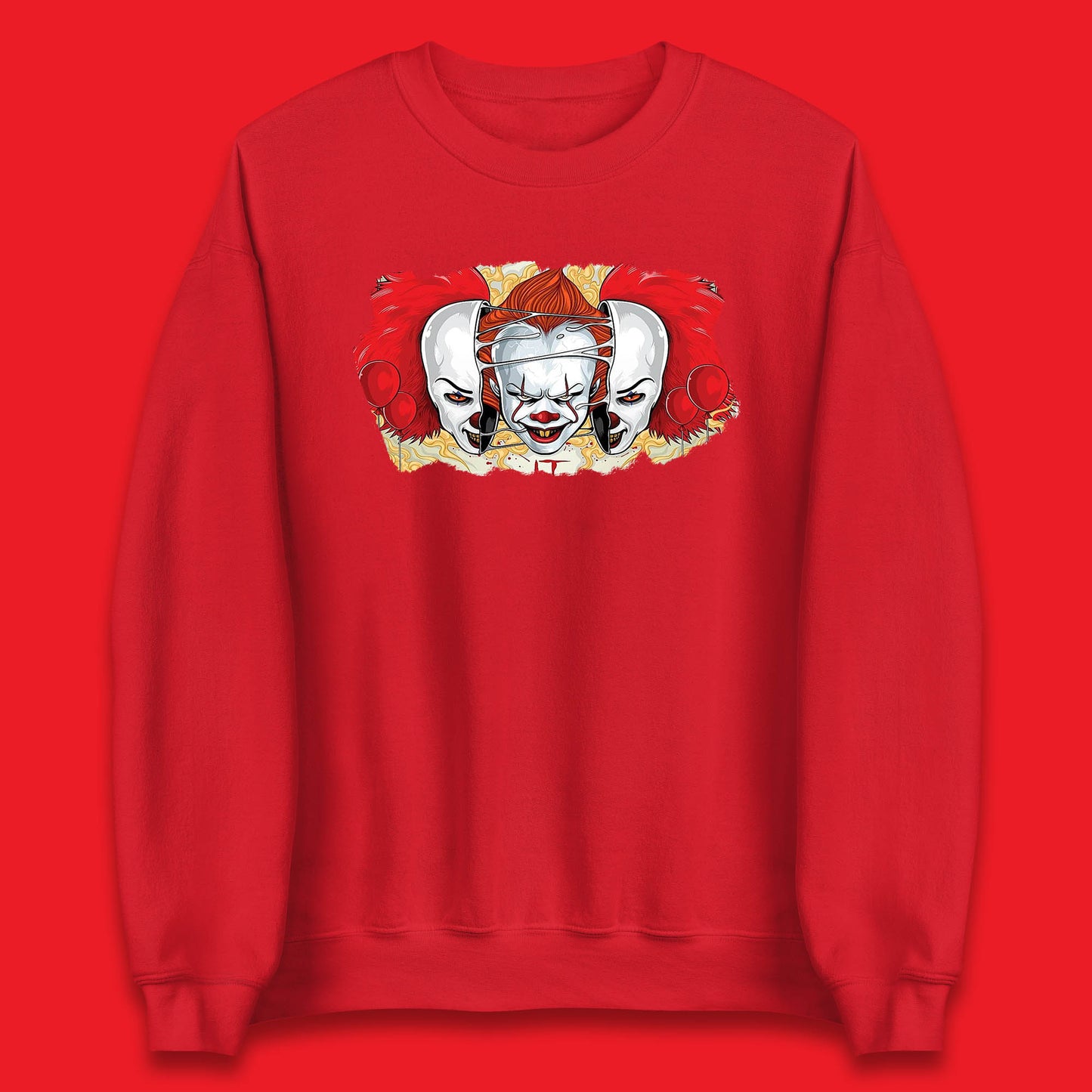 IT Pennywise Clown Halloween Horror Movie Character Evil Clown Costume Serial Killer Unisex Sweatshirt