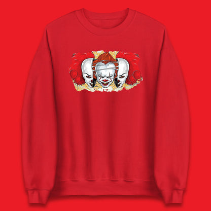 IT Pennywise Clown Halloween Horror Movie Character Evil Clown Costume Serial Killer Unisex Sweatshirt