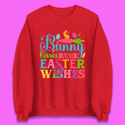 Bunny Kisses And Easter Wishes Unisex Sweatshirt