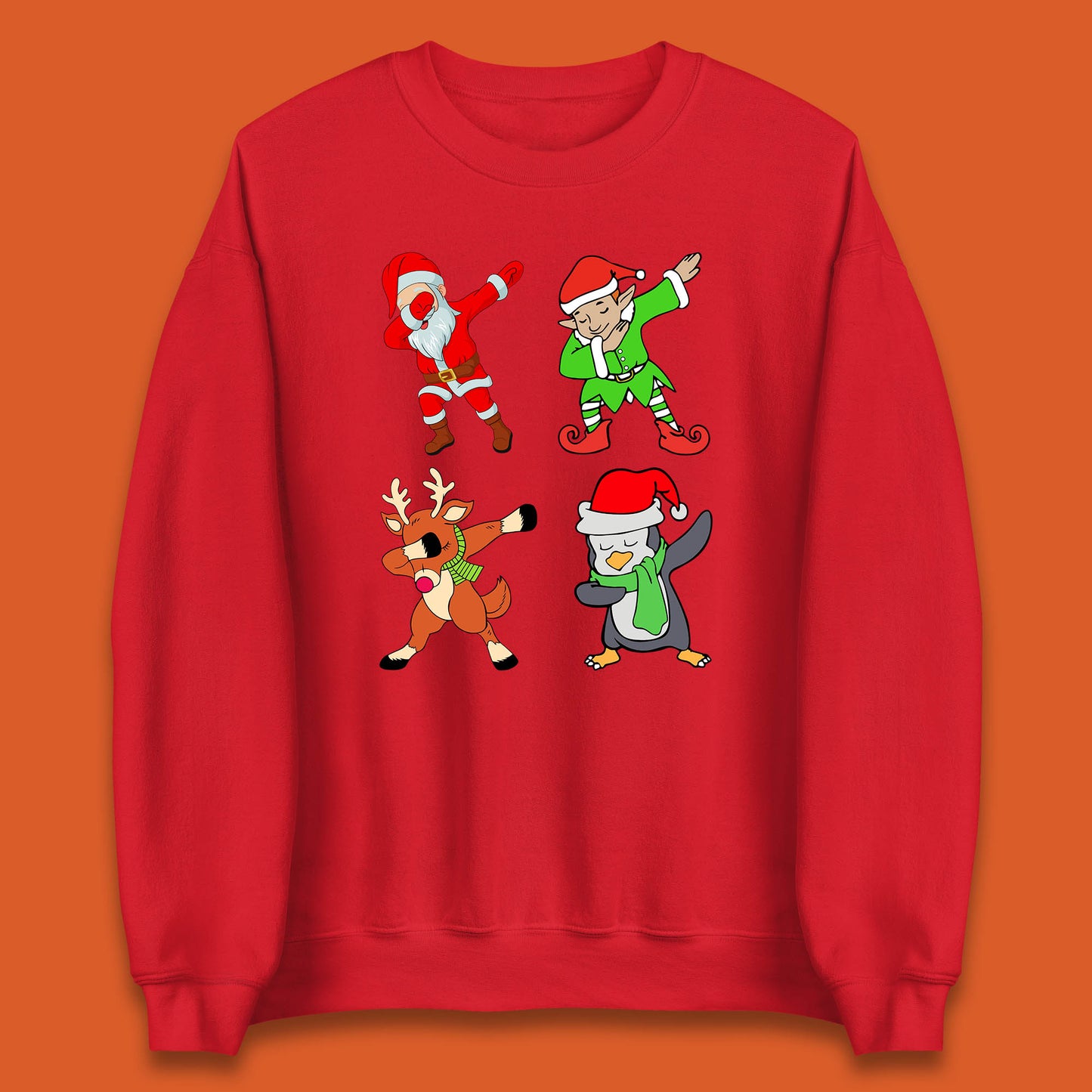 santa claus & friends dabbing sweatshirt