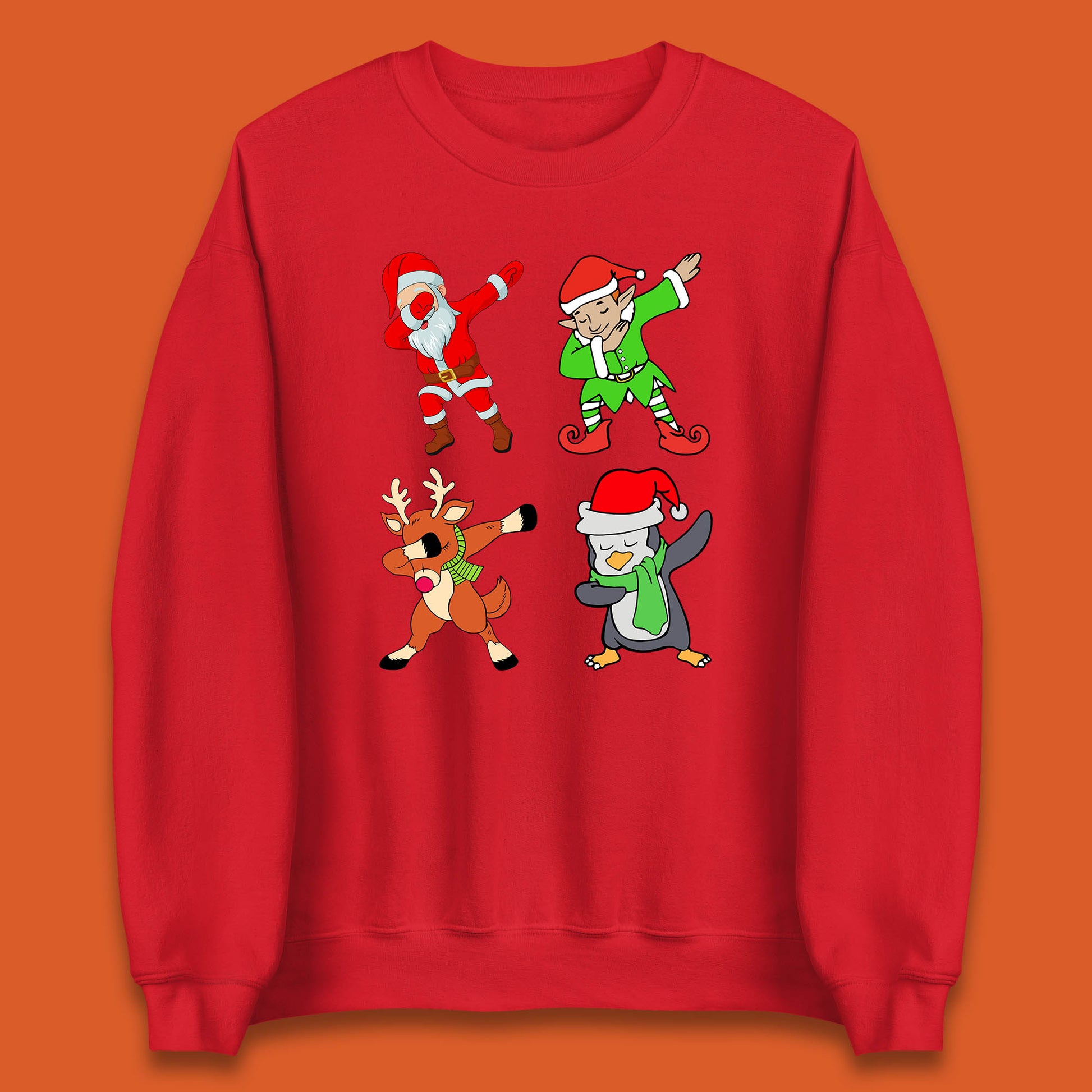 santa claus & friends dabbing sweatshirt