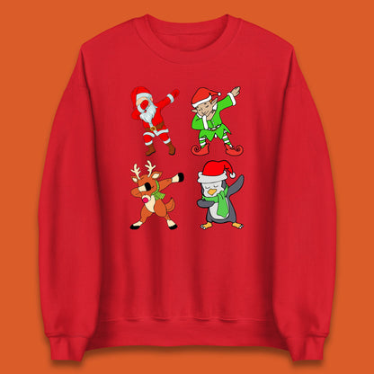 santa claus & friends dabbing sweatshirt