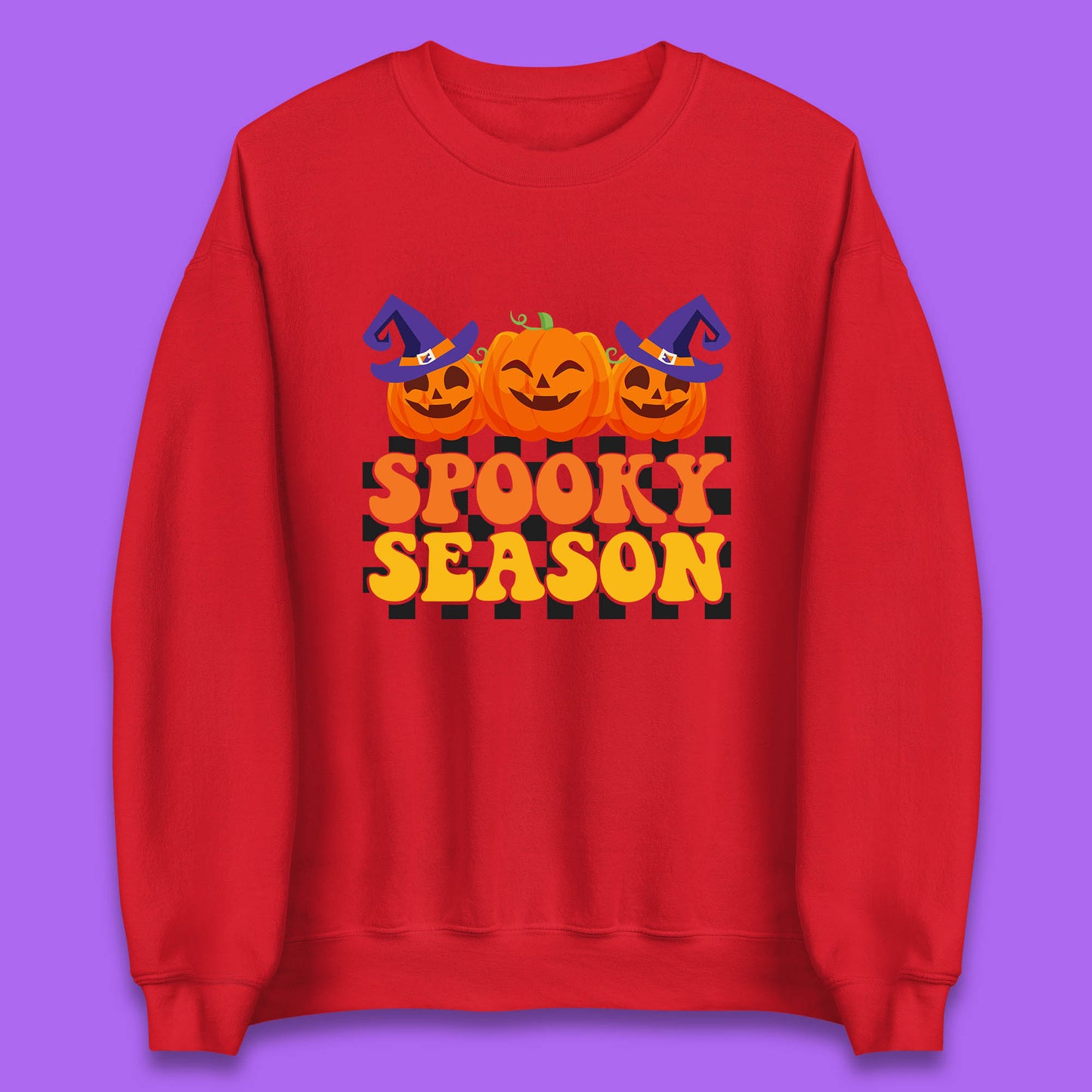 Spooky Season Halloween Jack-O-Lantern Pumpkins Spooky Vibes Unisex Sweatshirt