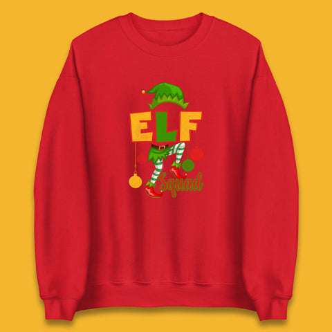 Elf Squad Christmas Matching Elf Team Costume Xmas Elves Unisex Sweatshirt