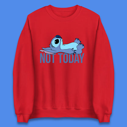 Lazzy Disney Ohana Not Today Laying Ohana Lilo & Stitich Disneyland Cartoon Character Walt Disney Unisex Sweatshirt
