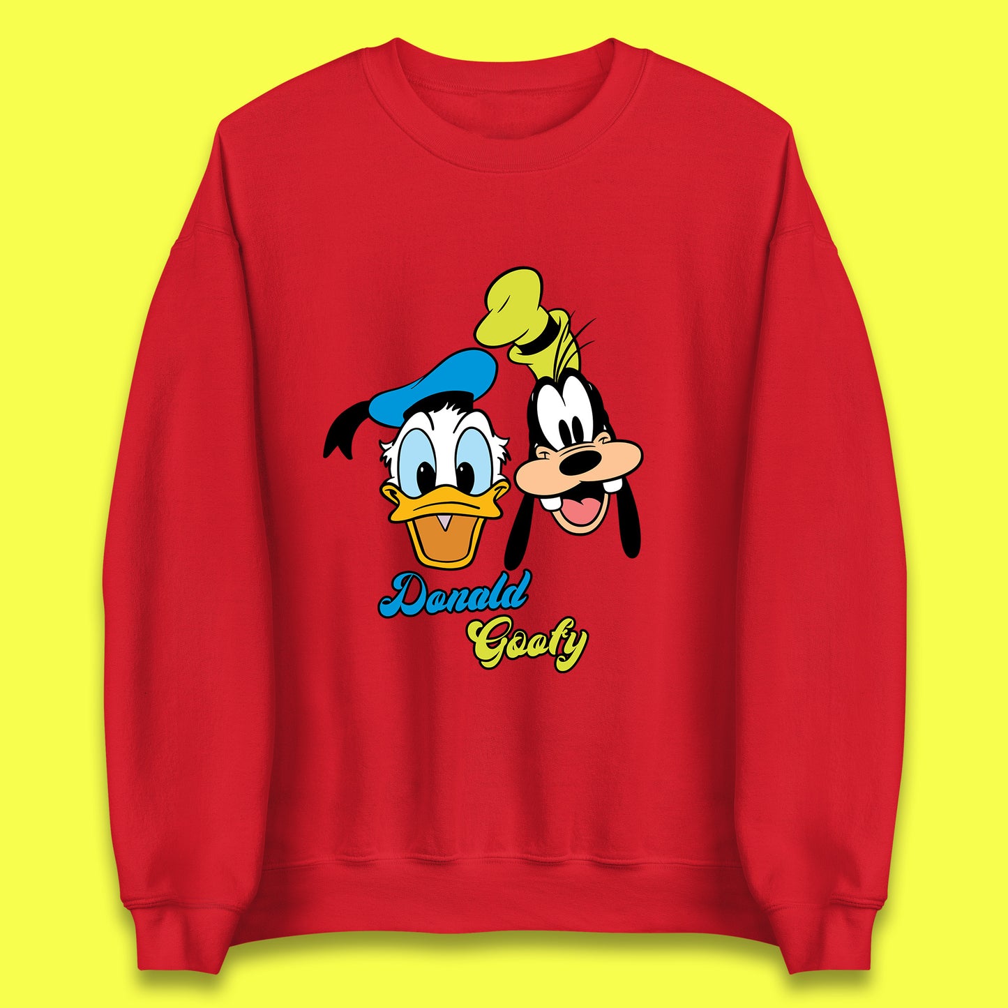 Disney Cartoon Characters Donald Duck And Pluto Goofy Face Disney World Trip Disney Vacation Unisex Sweatshirt