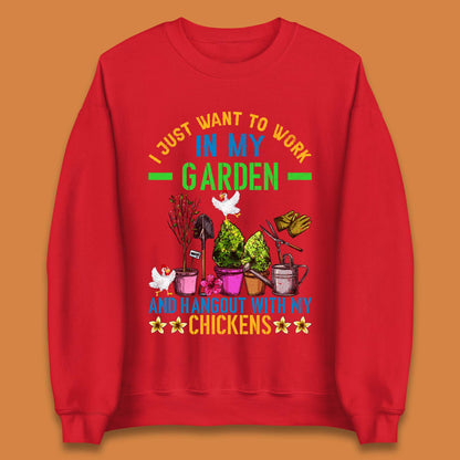 Hangout With My Chickens Unisex Sweatshirt