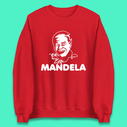 Mandela Portrait Art Black Lives Matter Nelson Mandela International Day Unisex Sweatshirt
