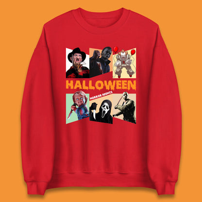 Halloween Horror Nights Horror Movie Characters Halloween Villians Serial Killers Unisex Sweatshirt