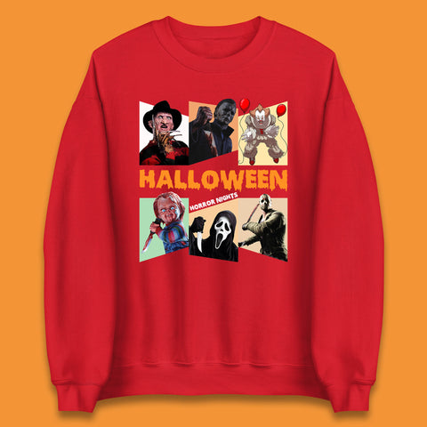 Halloween Horror Nights Horror Movie Characters Halloween Villians Serial Killers Unisex Sweatshirt