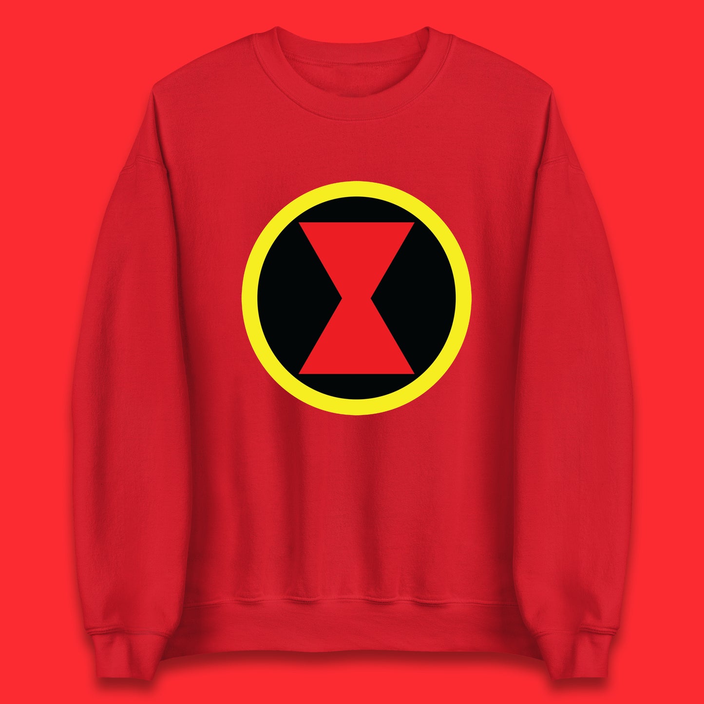 Black Widow Diy Black Symbol Logo Marvel Avengers Superhero Marvel Comics Gift for Marvel Fan Unisex Sweatshirt