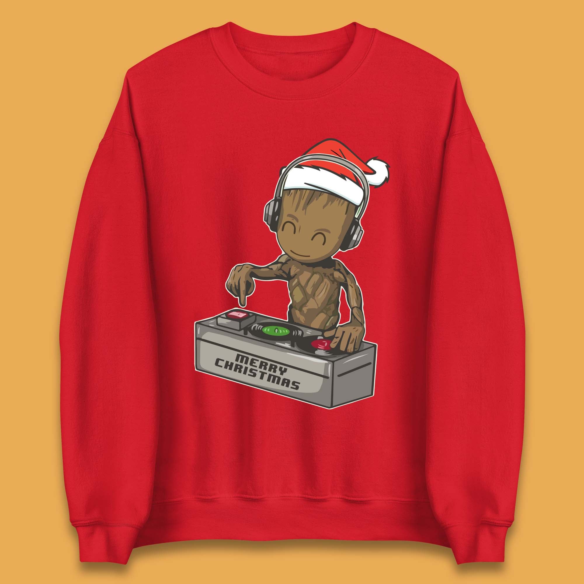 Baby Groot DJ Christmas Unisex Sweatshirt