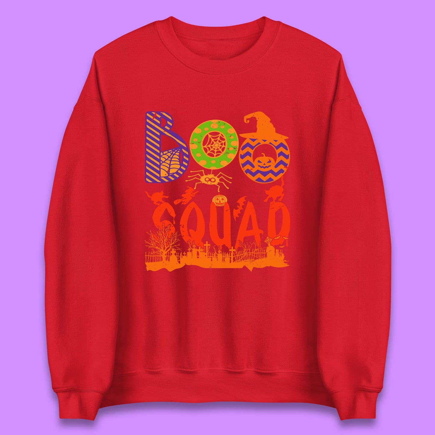 Boo Squad Halloween Matching Costume Horror Boo Crew Unisex Sweatshirt