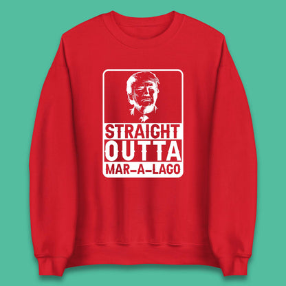 Donald Trump Straight Outta Mar-A-Lago USA Mugshot President Elections 2024 Unisex Sweatshirt