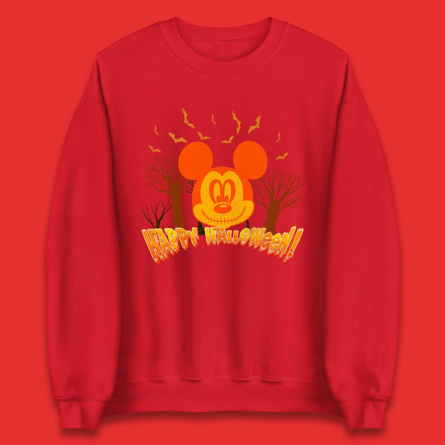 Happy Halloween Mickey Mouse Horror Scary Spooky Jack Face Halloween Disney Trip Unisex Sweatshirt