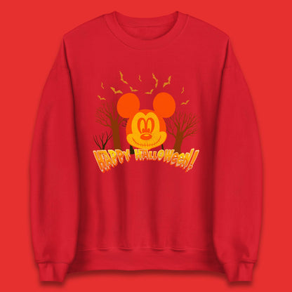 Happy Halloween Mickey Mouse Horror Scary Spooky Jack Face Halloween Disney Trip Unisex Sweatshirt