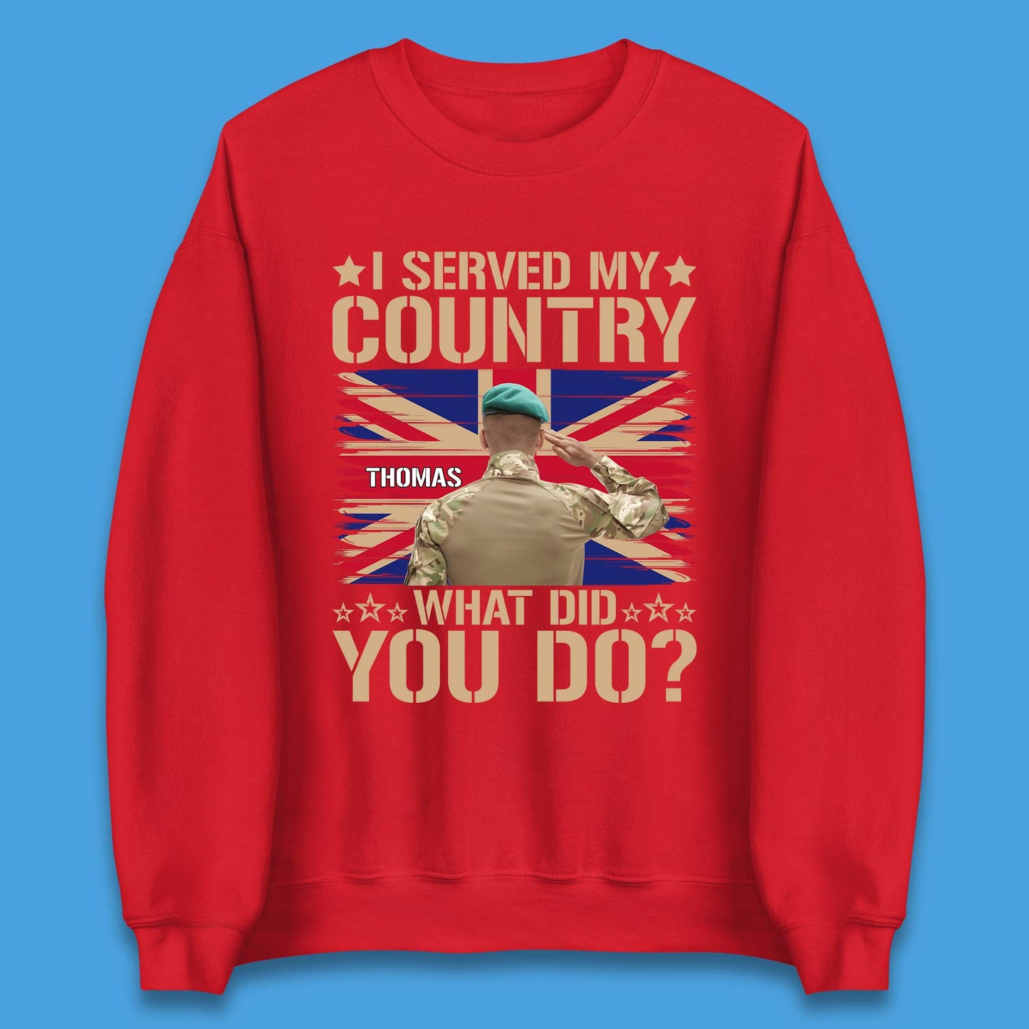 Personalised I Served My Country Unisex Sweatshirt