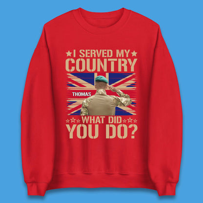 Personalised I Served My Country Unisex Sweatshirt