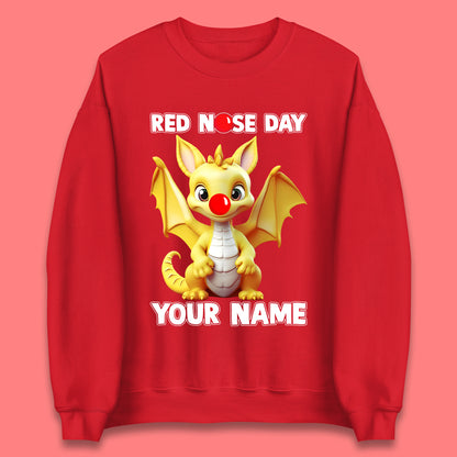 Personalised Dragon Red Nose Day Unisex Sweatshirt