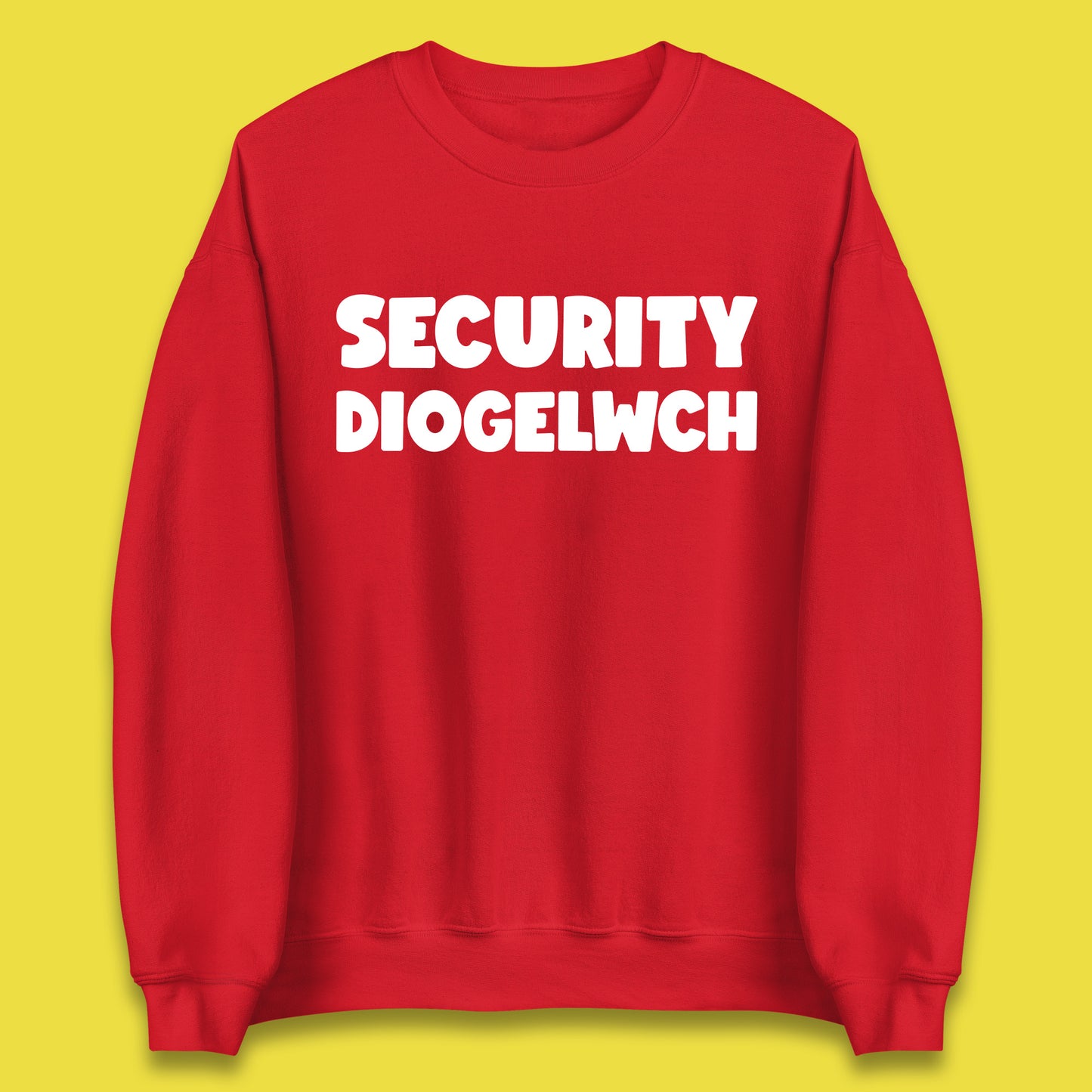Security Diogelwch Security Services Diogelwch Cymru Workwear Guard Doorman Bodyguard Unisex Sweatshirt