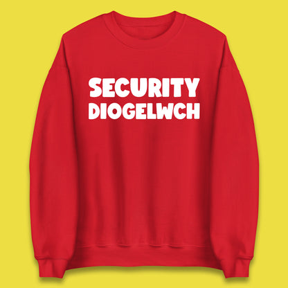 Security Diogelwch Security Services Diogelwch Cymru Workwear Guard Doorman Bodyguard Unisex Sweatshirt