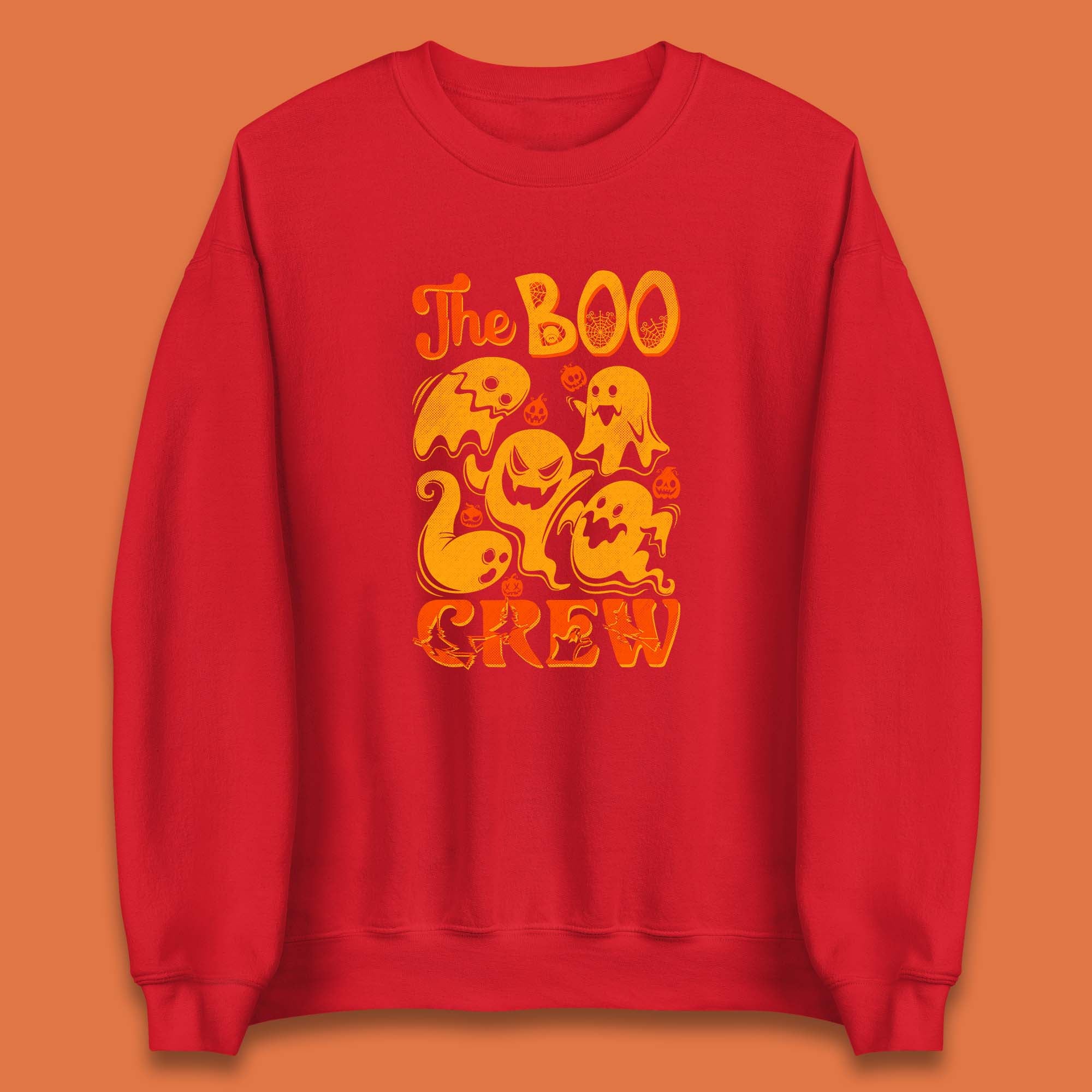 The Boo Crew Halloween Horror Scary Boo Ghost Squad Spooky Vibes Unisex Sweatshirt