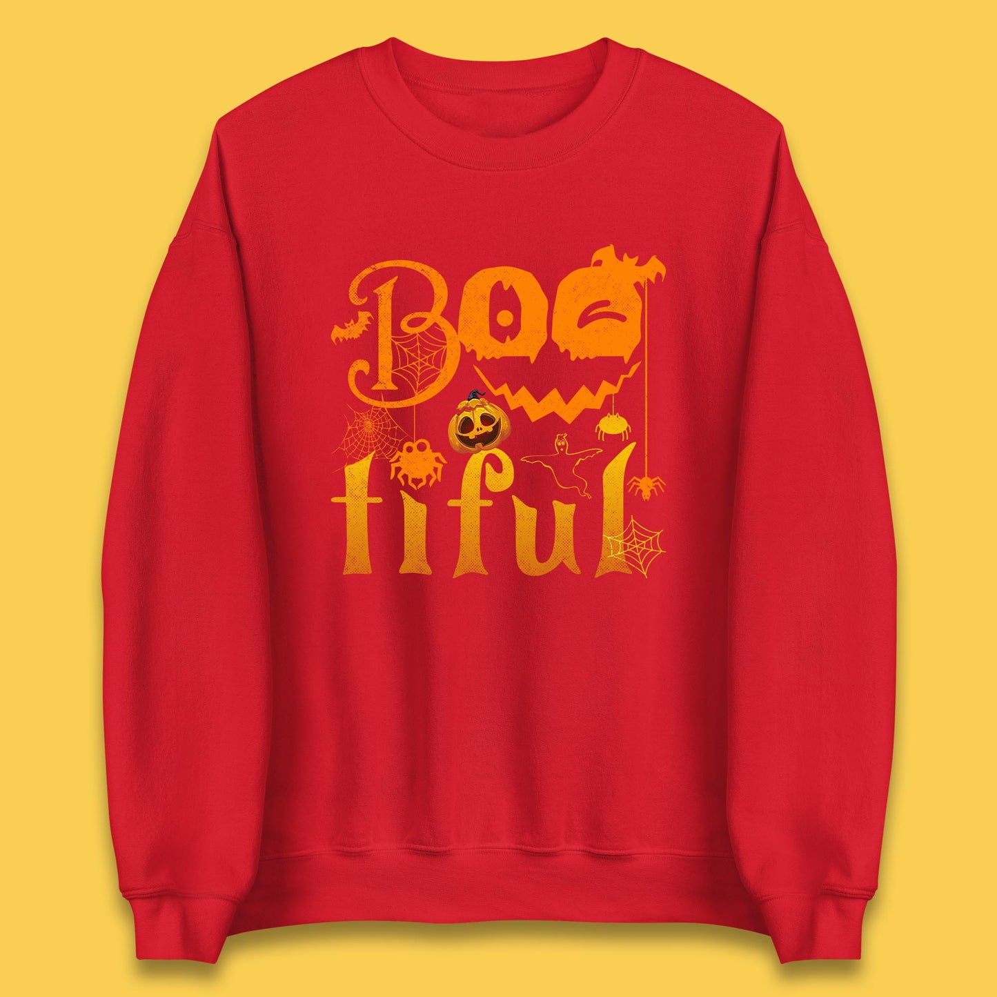 Bootiful Halloween Ghost Funny Boo Ghost Scary Spooky Season Unisex Sweatshirt