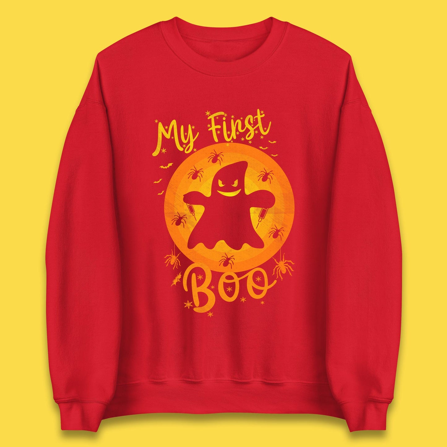My First Boo Halloween Funny Boo Ghost Horror Scary Creepy Season Unisex Sweatshirt