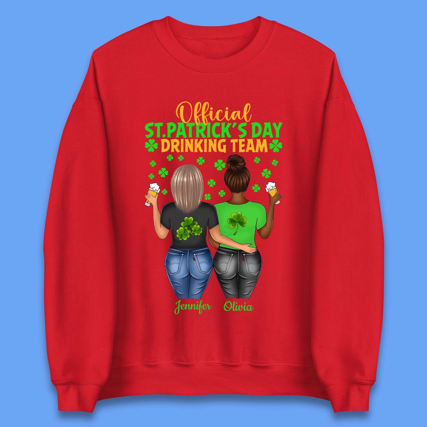 Personalised St. Patrick's Day Drinking Team Unisex Sweatshirt