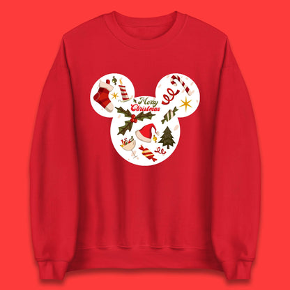 merry christmas disney mickey mouse head sweatshirt