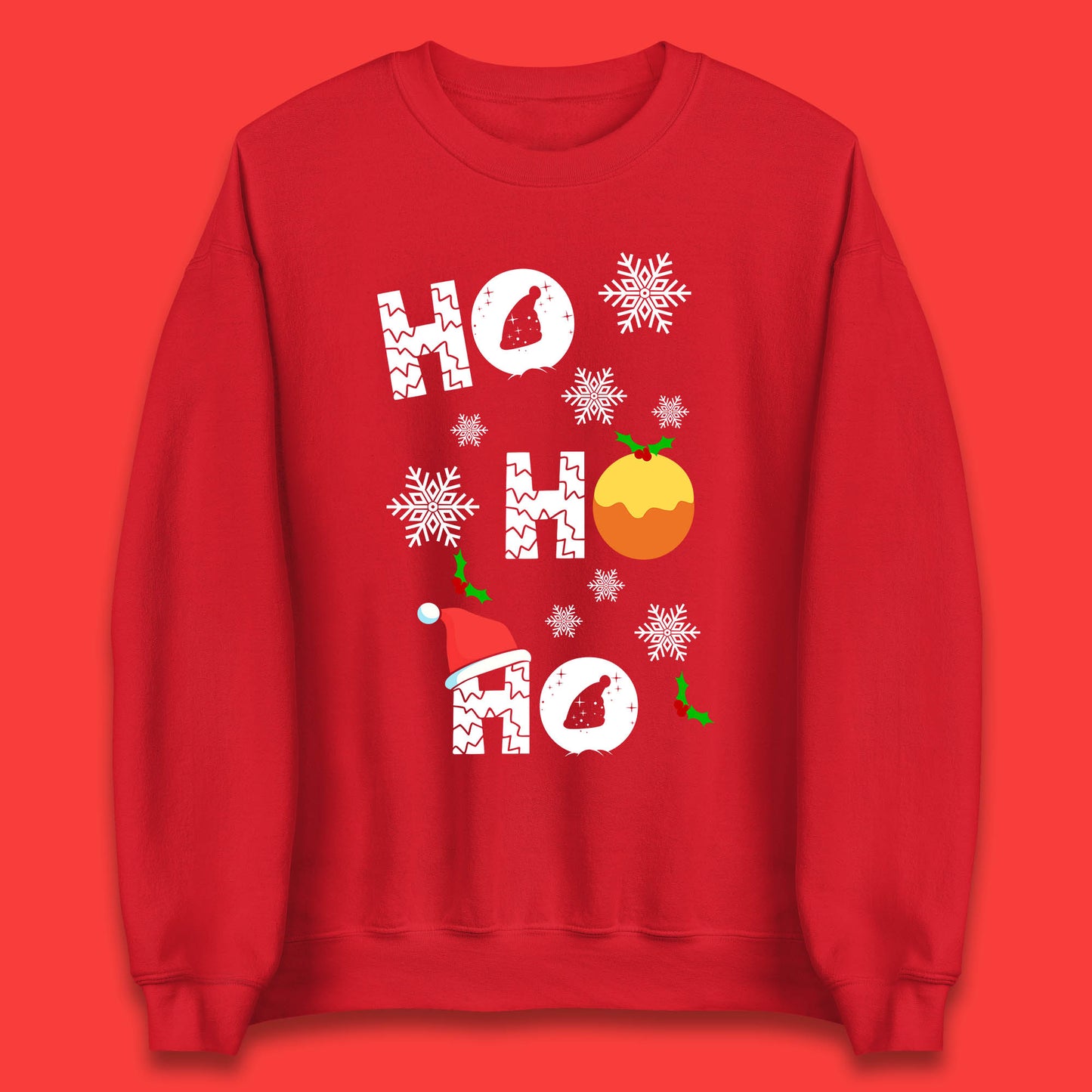 ho ho ho christmas santa hat sweatshirt