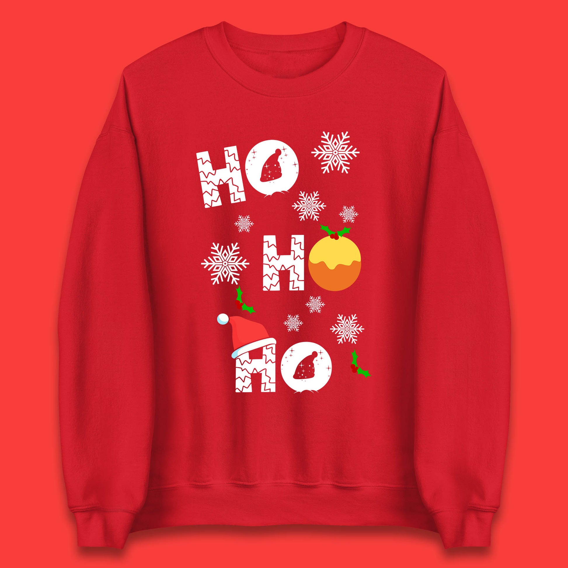 ho ho ho christmas santa hat sweatshirt