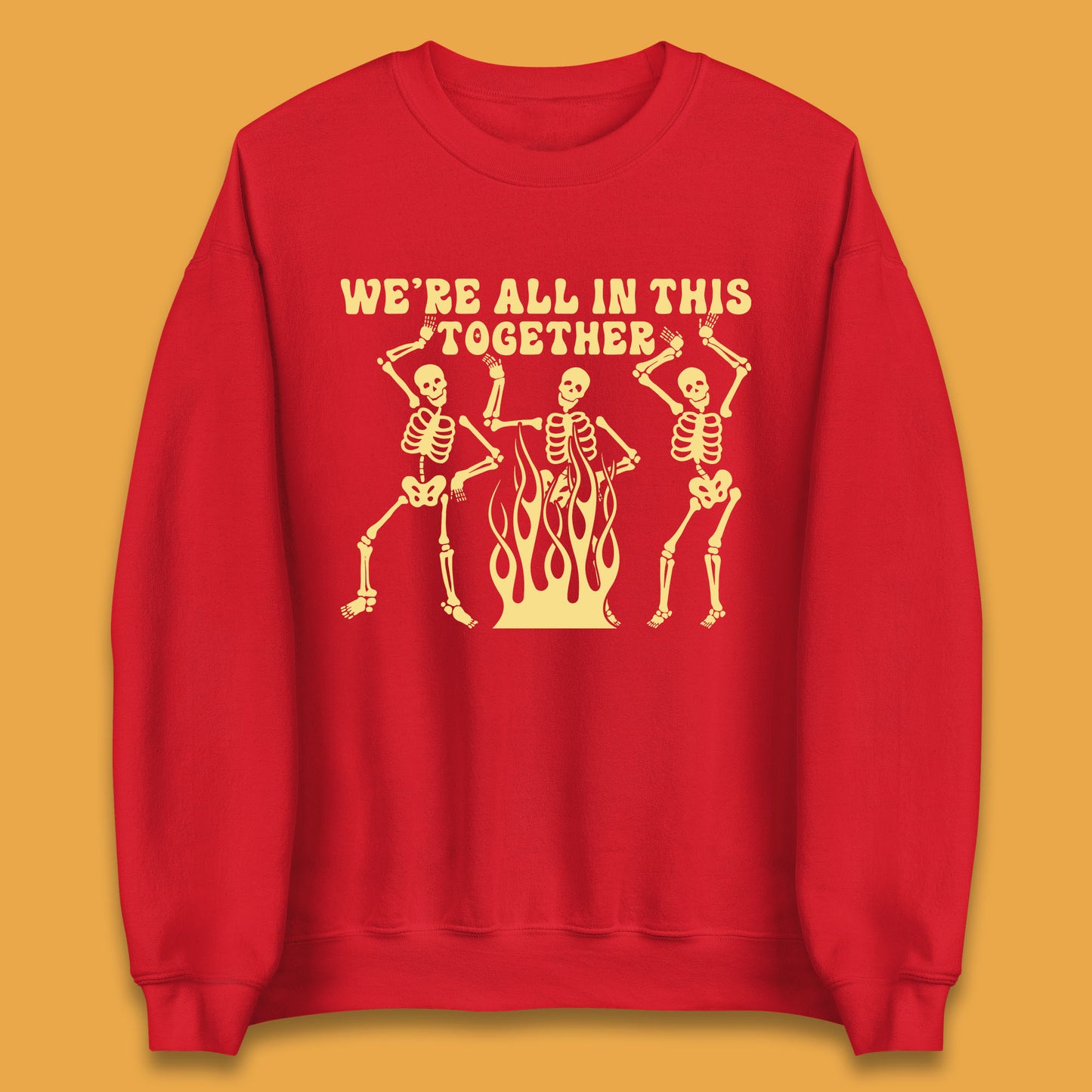We're All In This Together Dancing Skeletons Halloween Day Spooky Season Unisex Sweatshirt