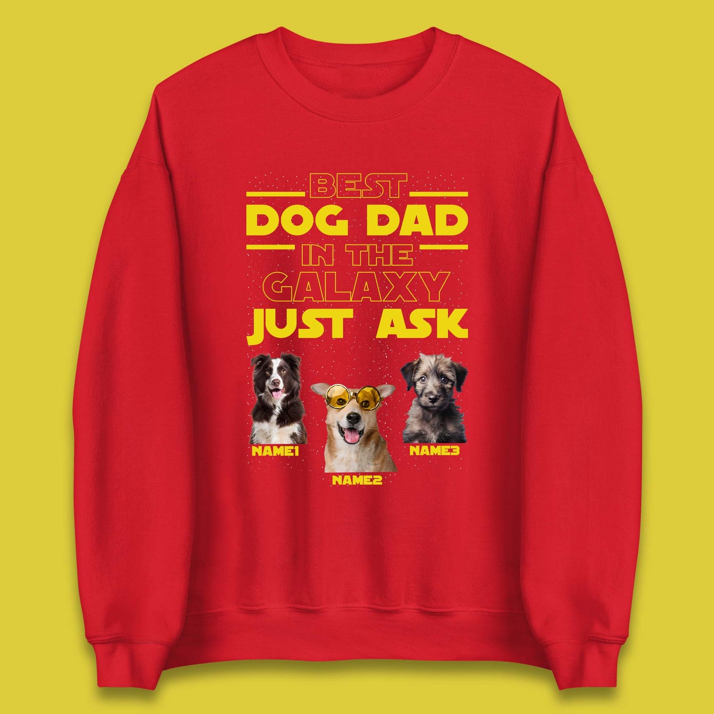 Personalised Best Dog Dad Unisex Sweatshirt