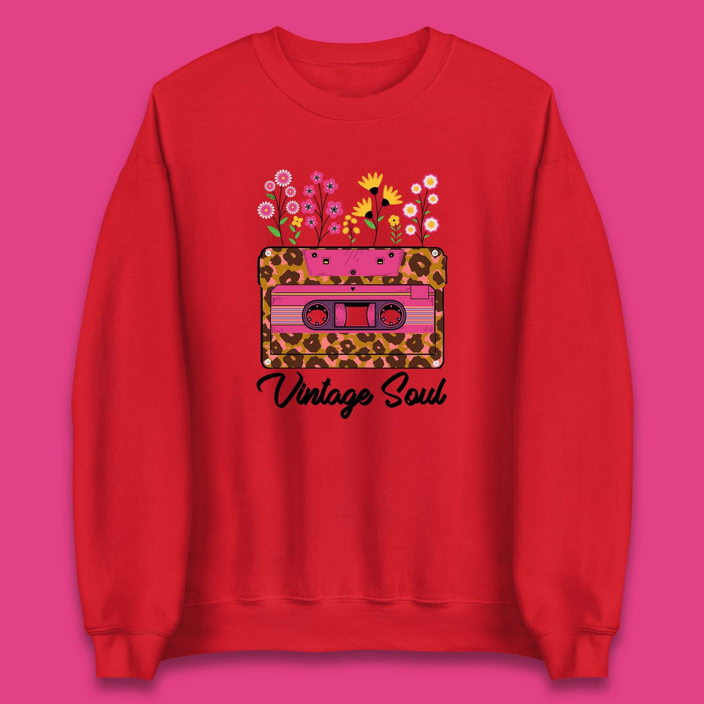 Vintage Soul Western Floral Cassette Tape Retro Wildflower Music Mixtape 80’s 90's Country Music Nostalgia Unisex Sweatshirt