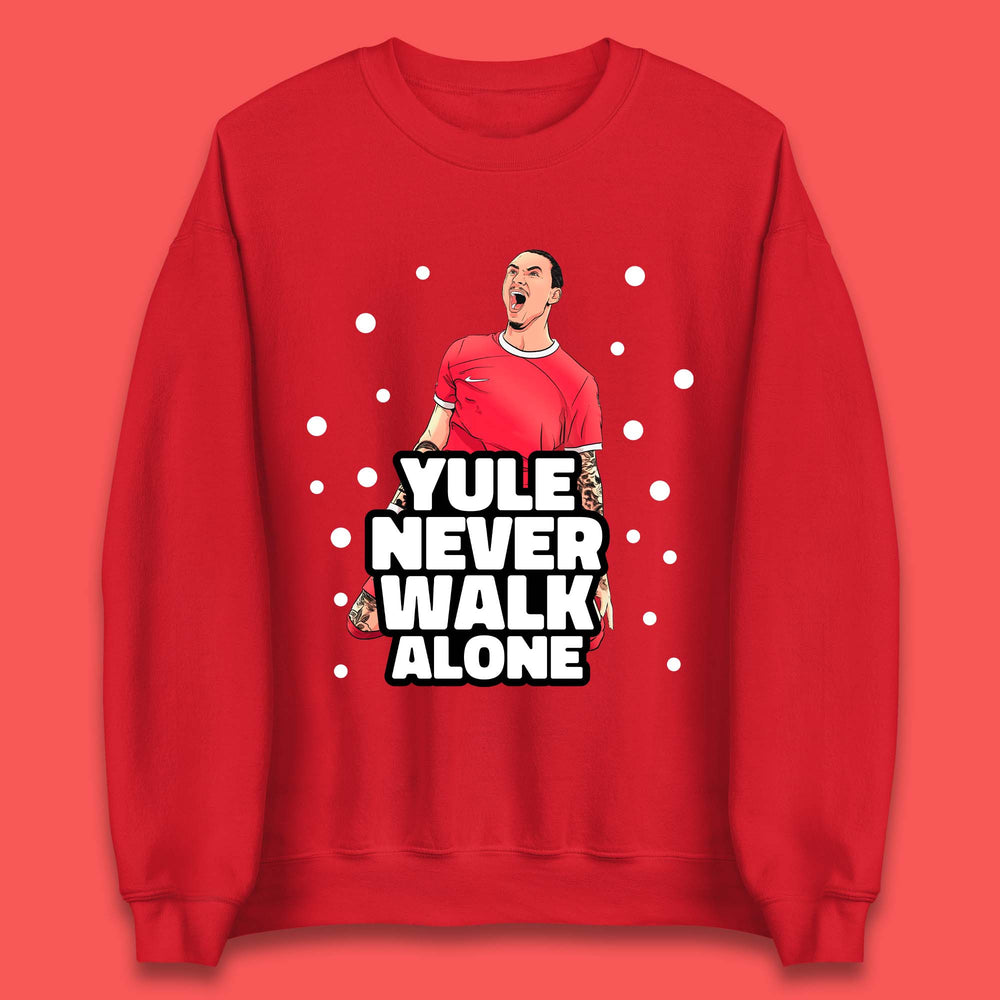 Yule Never Walk Alone Footballer Christmas Unisex Sweatshirt