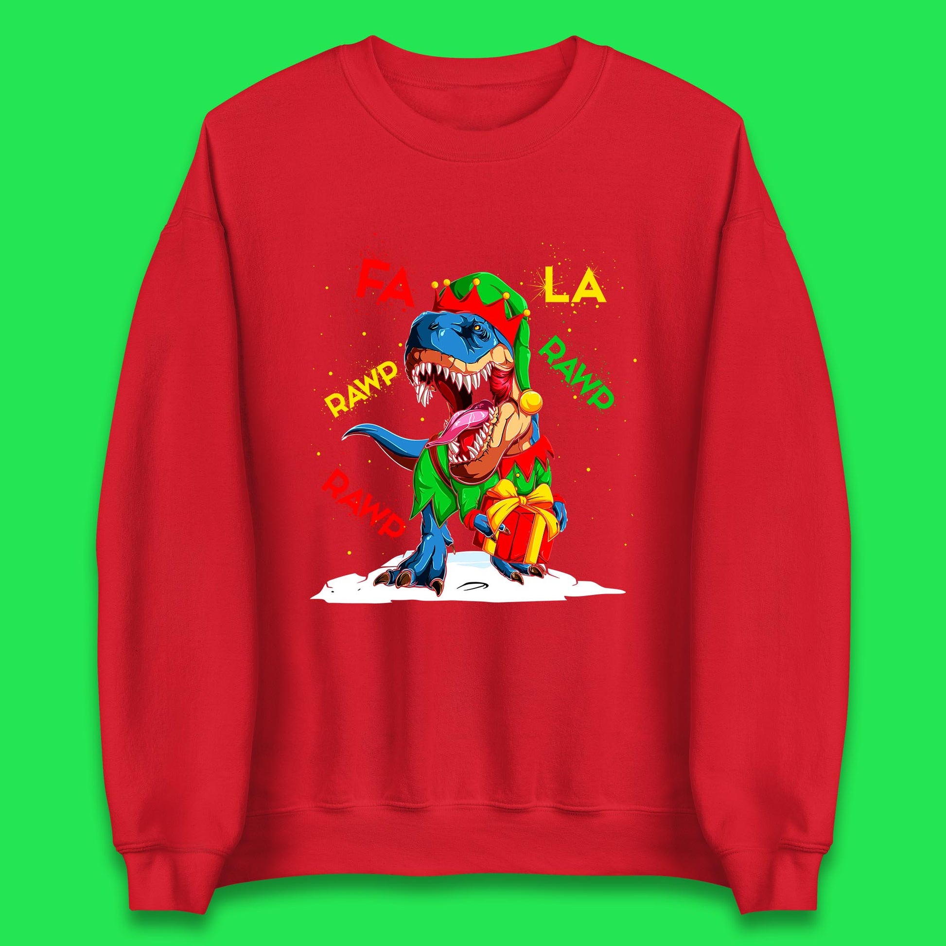 dinosaur christmas sweatshirt