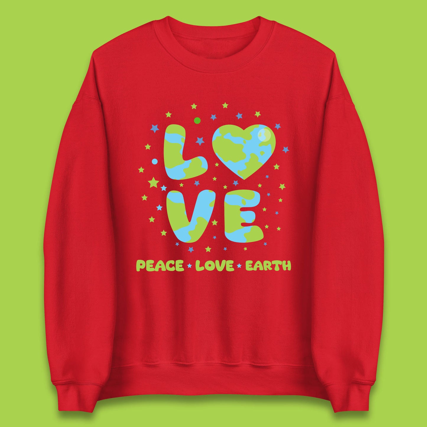 Peace Love Earth Environmental Climate Change Save The Earth Unisex Sweatshirt
