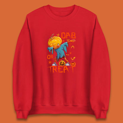 Dab Or Treat Scarecrow Dabs Halloween Dabbing Dance Horror Scary Unisex Sweatshirt