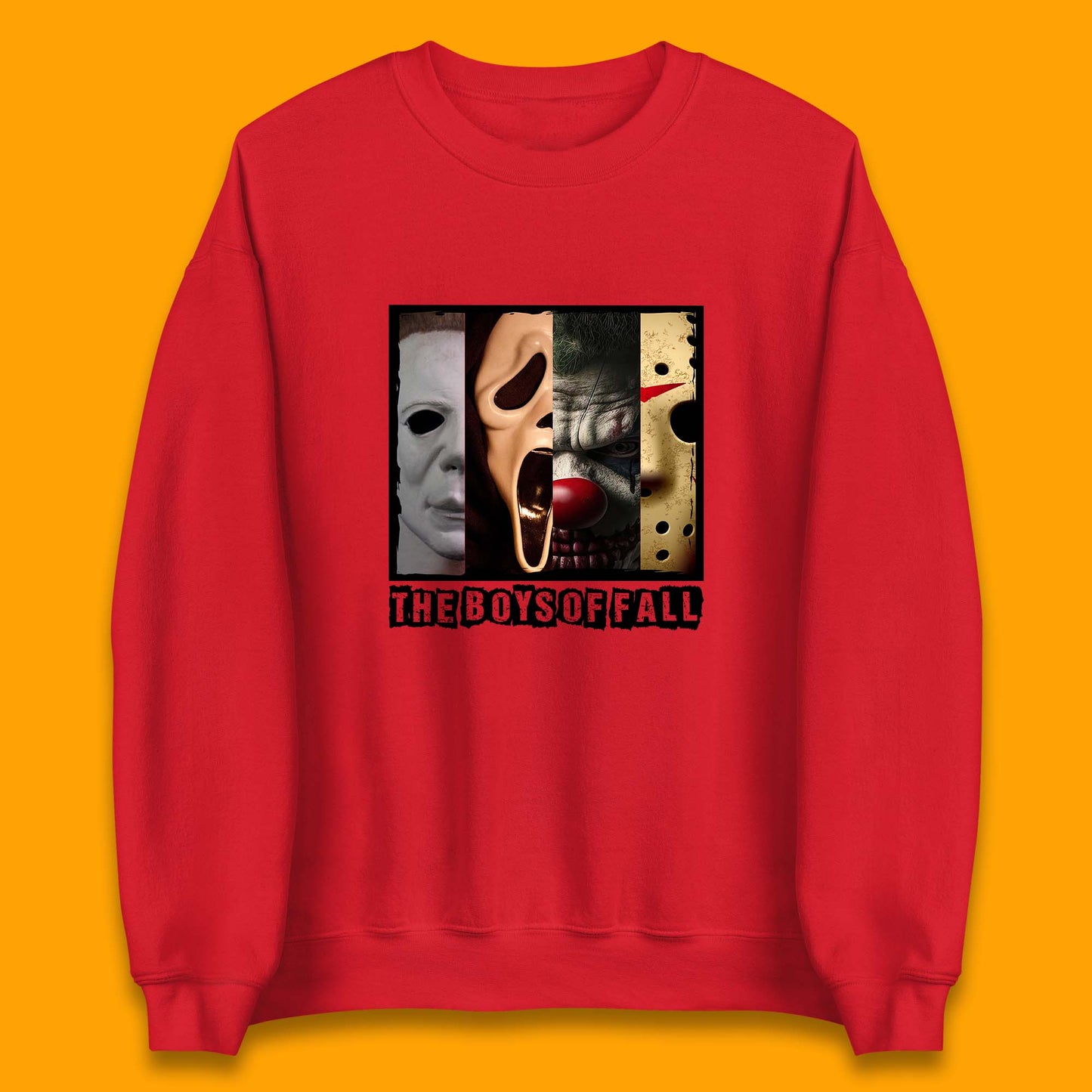 The Boys Of Fall Halloween Horror Movie Characters Friends Halloween Villians Serial Killers Unisex Sweatshirt