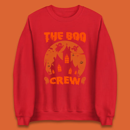 The Boo Crew Halloween Boo Squad Matching Costume Haunted House Horror Boo Ghost Unisex Sweatshirt