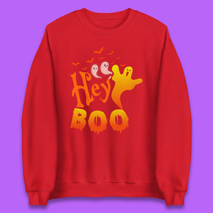 Whispers in the Moonlit Night Hey Boo Horror Scary Costume Halloween Boo Wear Unisex Sweatshirt