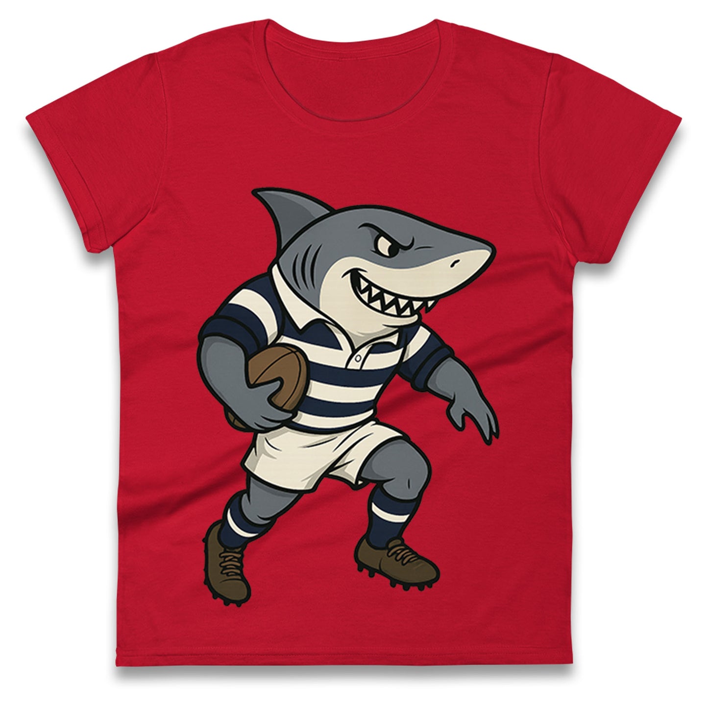 Retro Sale Sharks Rugby Union Ladies T Shirt 