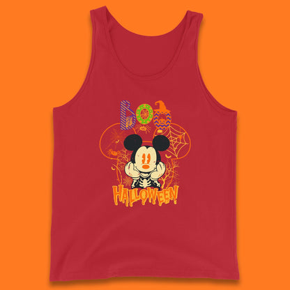 Boo Halloween Mickey Mouse Skeleton Horror Scary Disney Halloween Disneyland Trip Tank Top