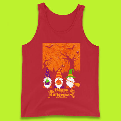 Happy Halloween Gnomies Spooky Witch Gnomes Scary Halloween Trees Gnome Lover Tank Top